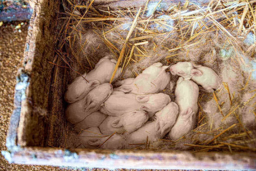 How many babies can a rabbit have in a year